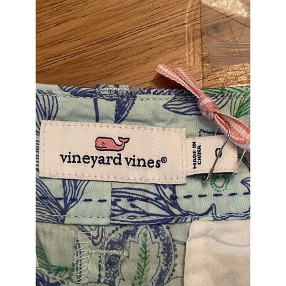 Vineyard Vines Women's Shorts Size 0 Minty Floral Bird Dayboat NWT - Picture 7 of 8